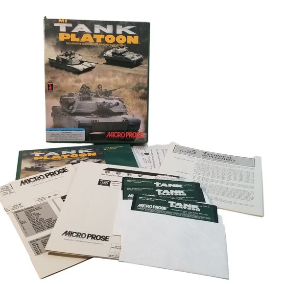 Vintage PC Game Tandy DOS 5.15" Floppy Disc Game: M1 Tank Platoon Micro Prose 98 - Picture 9 of 13